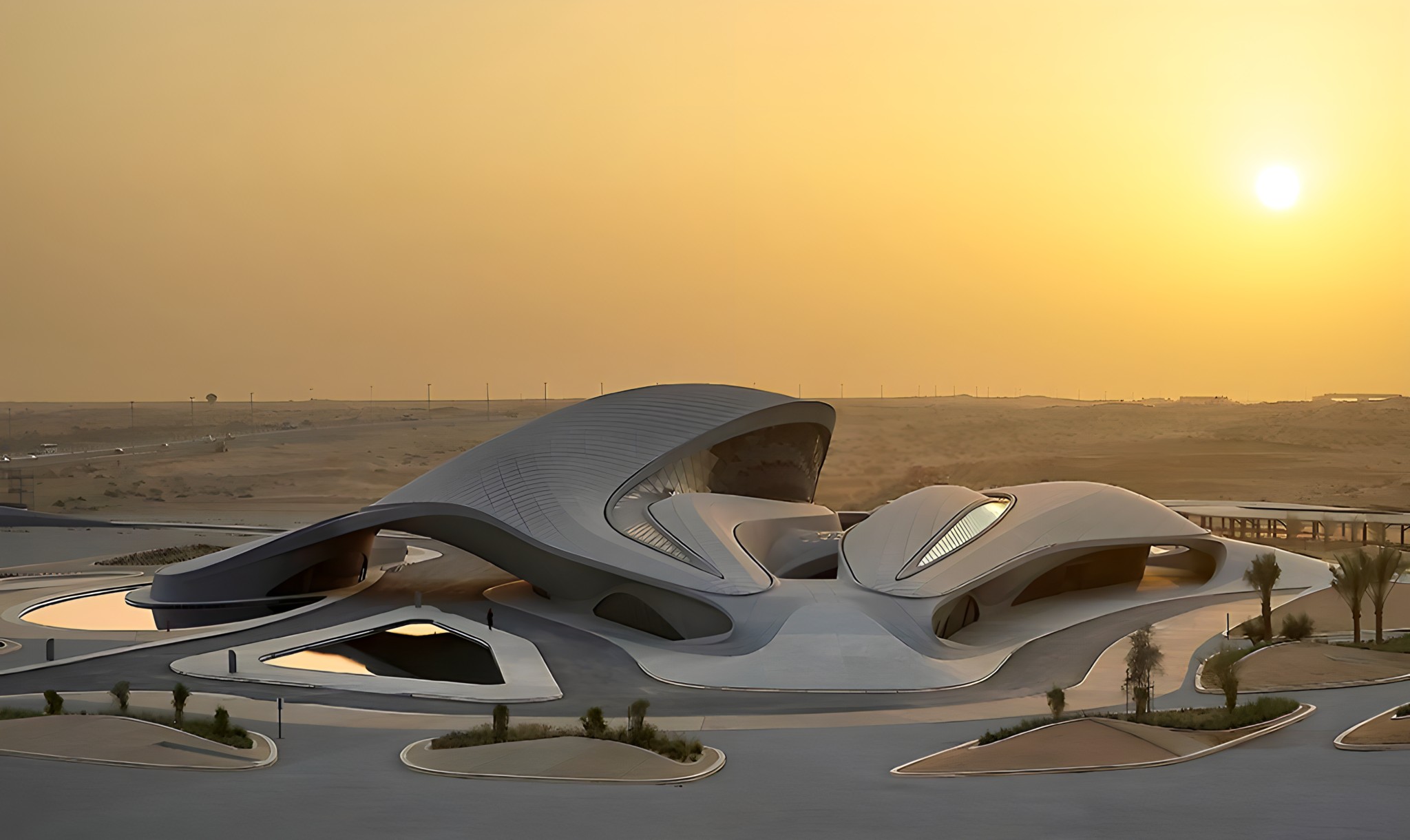 BEEAH Group Headquarters designed by Zaha Hadid Architects - LEED Platinum certified sustainable building in Sharjah